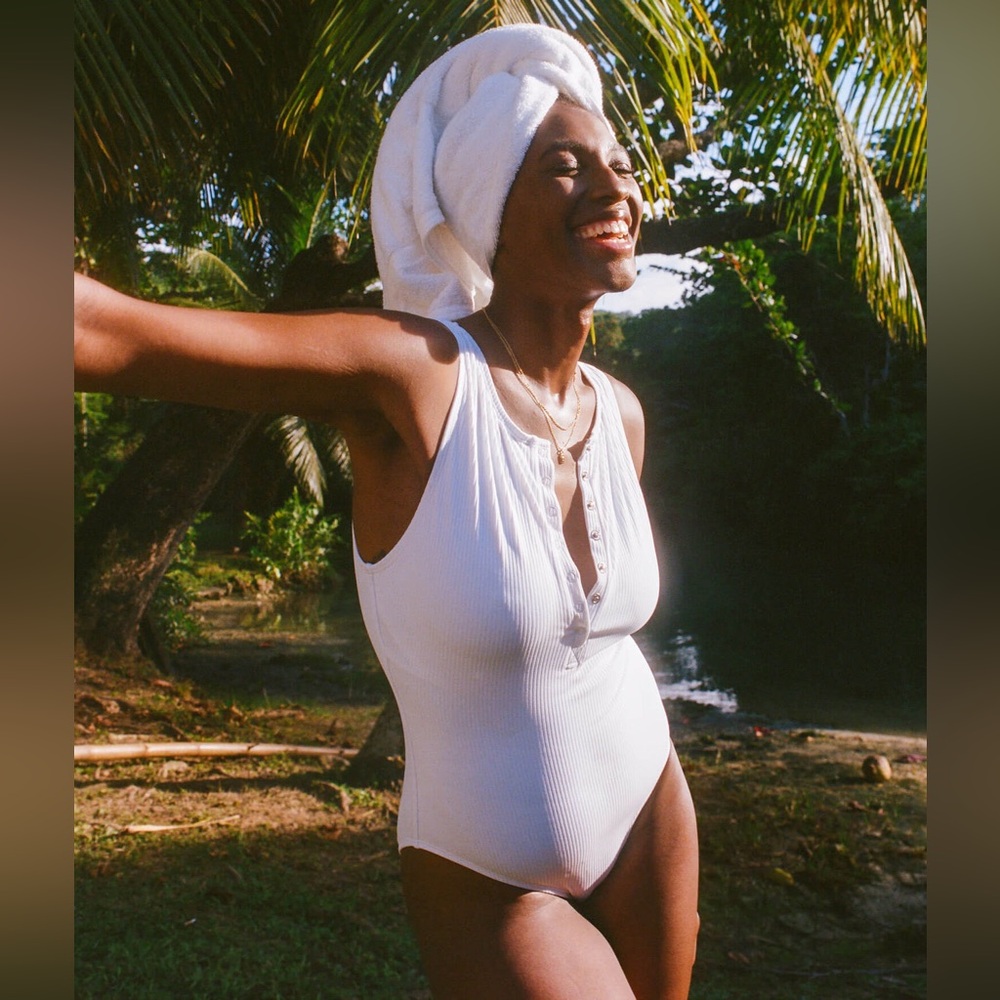 NWT Andie Swim The Malibu One Piece Ribbed Fabric Long Torso